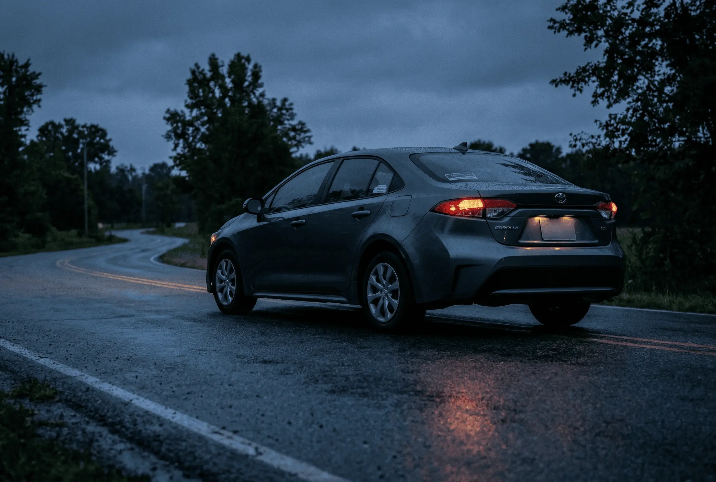 Rental car interior and steering wheel for travel in Albania